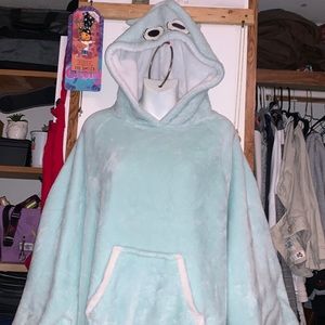Juniors Cozy Critter mint color baggie hoodie